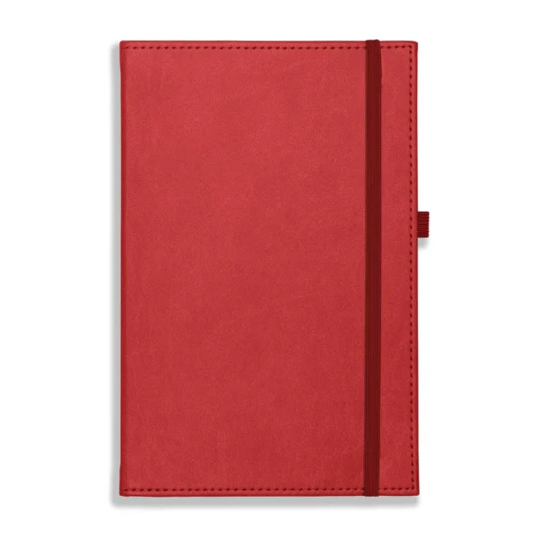 Dorchester NewHide A5 Notebook, Feint Ruled, Red