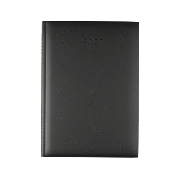 Lewes SmoothGrain A4 Desk Diary, Day Per Page, Black
