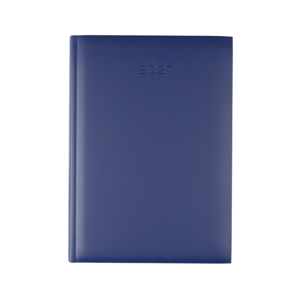 Lewes SmoothGrain A4 Desk Diary, Day Per Page, Blue