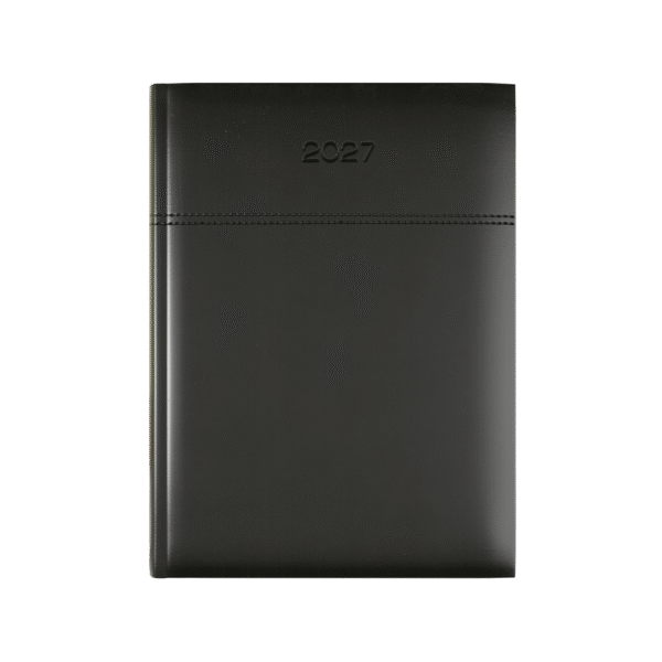 Dorchester Horizon A5 Desk Diary, Day Per Page, Black-Black
