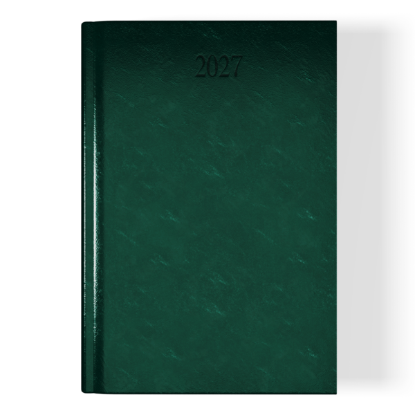 Richmond FineGrain A4 Desk Diary, Day Per Page, Green