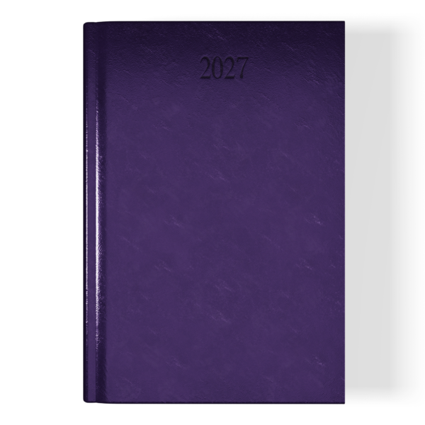Richmond FineGrain A4 Desk Diary, Day Per Page, Purple