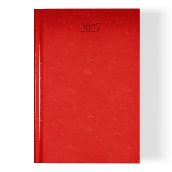 Richmond FineGrain A4 Desk Diary, Day Per Page, Red