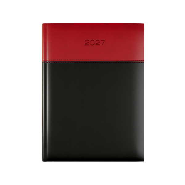 Dorchester Horizon A5 Desk Diary, Day Per Page, Black-Red
