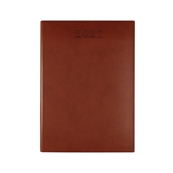 Dorchester NewHide A5 Desk Diary, Day Per Page, Tan