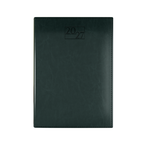 Harrogate SaharaHide Faux Leather A5 Diary, Day Per Page, Green