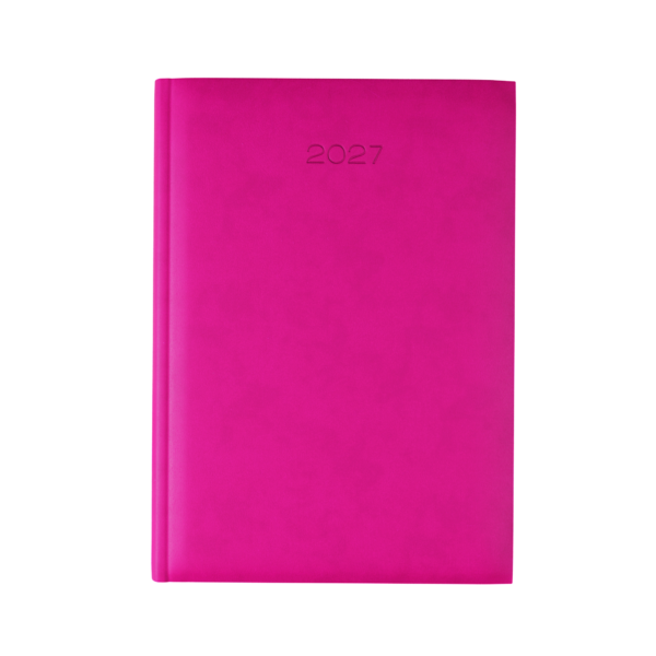 Lewes SmoothGrain A4 Desk Diary, Day Per Page, Light Pink