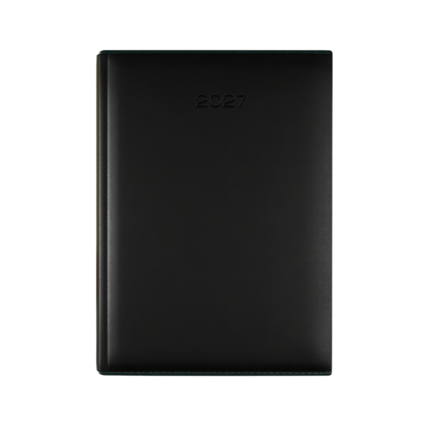 Lewes SmoothGrain A5 Desk Diary, Day Per Page, Black