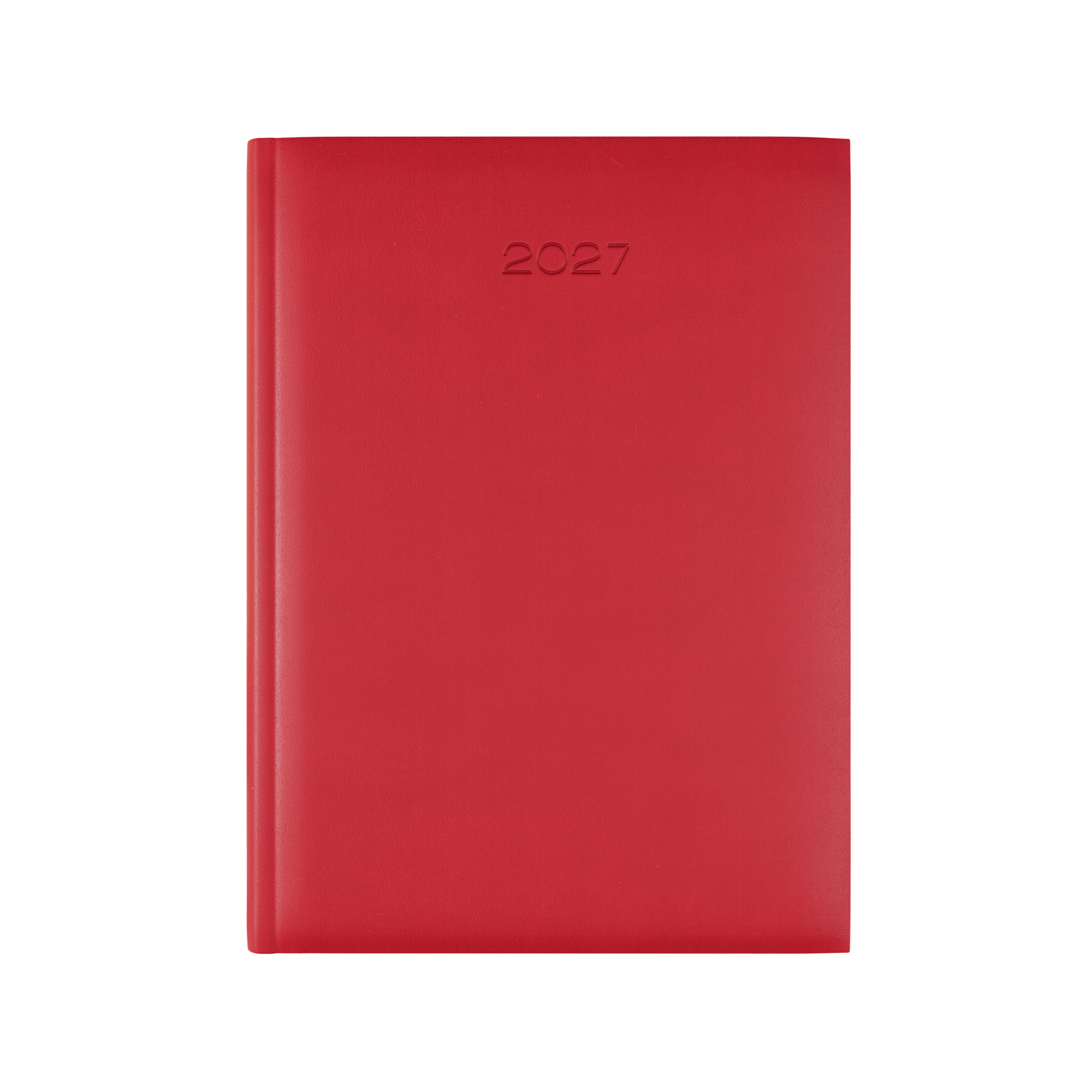 lewes-smoothgrain-a5-desk-diary-day-per-page-red