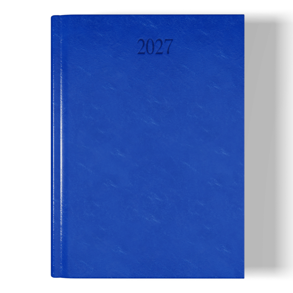 Richmond FineGrain A5 Desk Diary, Week To View, Blue