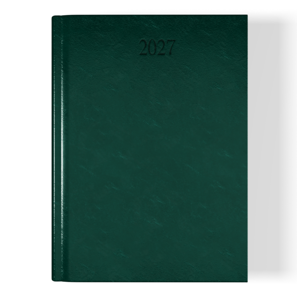 Richmond FineGrain A5 Desk Diary, Week To View, Green