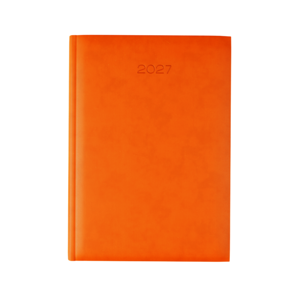 Lewes SmoothGrain A4 Desk Diary, Day Per Page, Orange