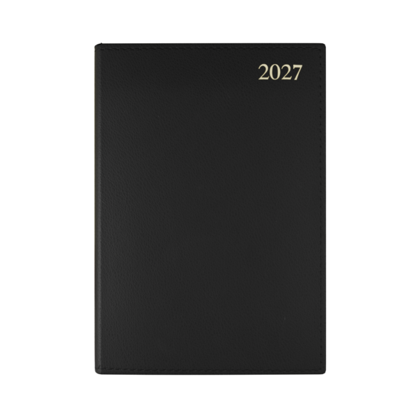 Chelsea Leather A4 Desk Diary, Day Per Page, Black