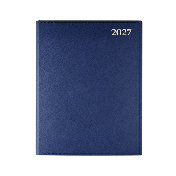 Chelsea Leather Quarto Diary, Week To View, Blue
