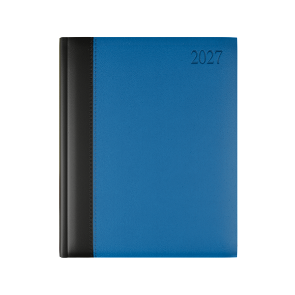 Dorchester Bicolour Quarto Desk Diary, Week to View, Black-Aqua