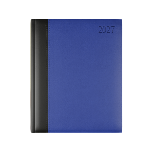 Dorchester Bicolour Quarto Desk Diary, Week to View, Black-Royal Blue