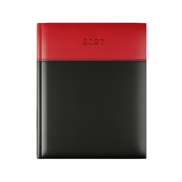 Dorchester Horizon Quarto Desk Diary, Week to View, Black-Red
