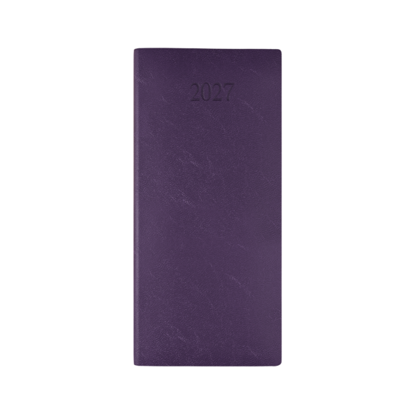 Richmond FineGrain Pocket Diary, Week to View, Purple