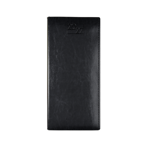 Harrogate SaharaHide Faux Leather Pocket Diary, Week to View, Black