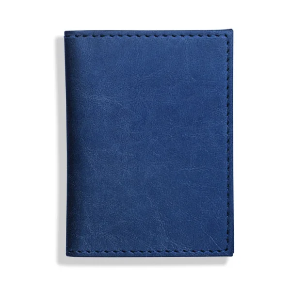 Harrogate Collection Faux Leather Card Holder, Blue
