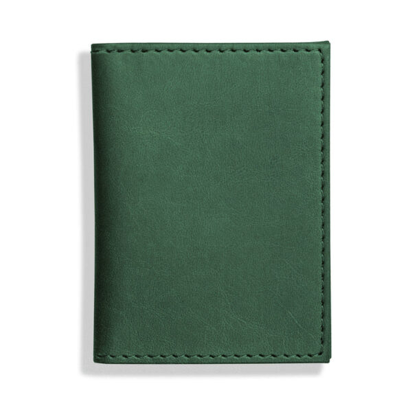 Harrogate Collection Faux Leather Card Holder, Green