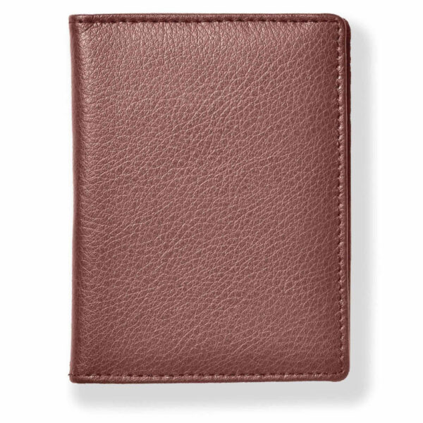 Chelsea Collection Real Leather Card Holder Burgundy